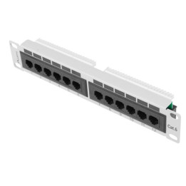 Пач панел LANBERG, 12 портa Cat.6 RJ-45 1U 10" - PPU6-9012-S
