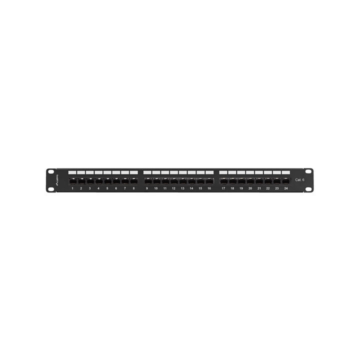 Пач панел Lanberg, 24 порта 1U 19" Cat.6 UTP с организатор - PPU6-1124