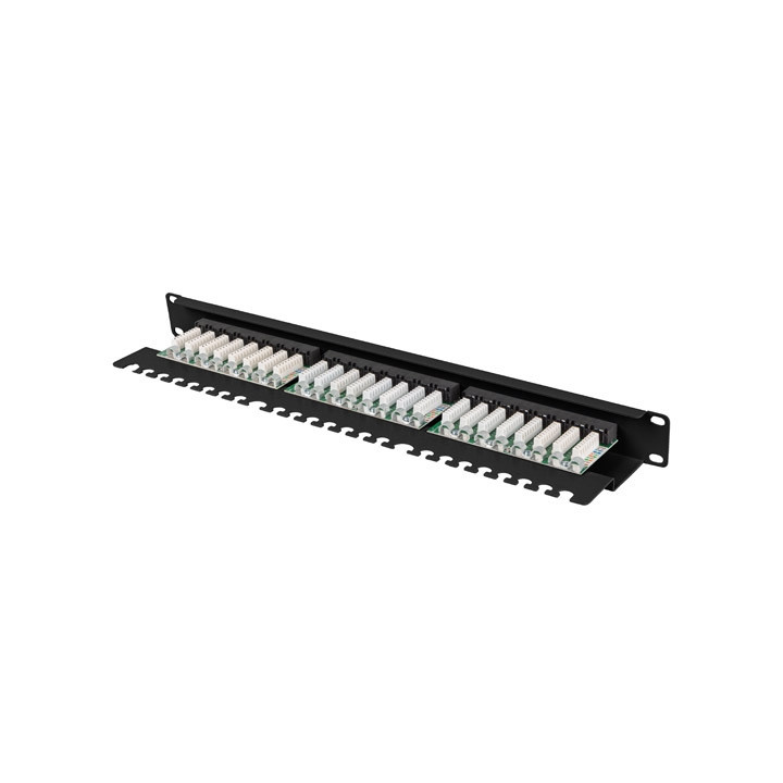 Пач панел Lanberg, 24 порта 1U 19" Cat.6 UTP с организатор - PPU6-1124