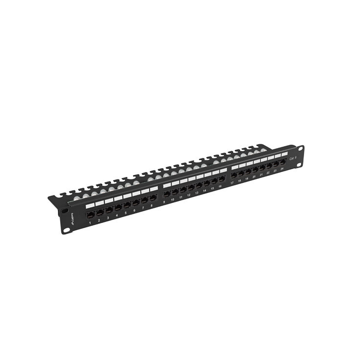 Пач панел Lanberg, 24 порта 1U 19" Cat.6 UTP с организатор - PPU6-1124