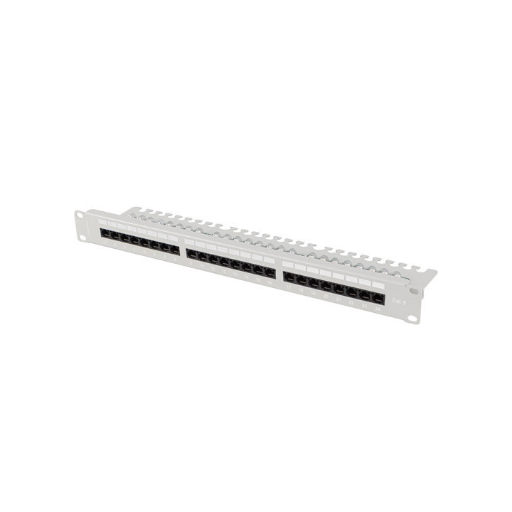 Пач панел Lanberg, 24 порта Cat.6 UTP 1U 19" - PPU6-1124-S
