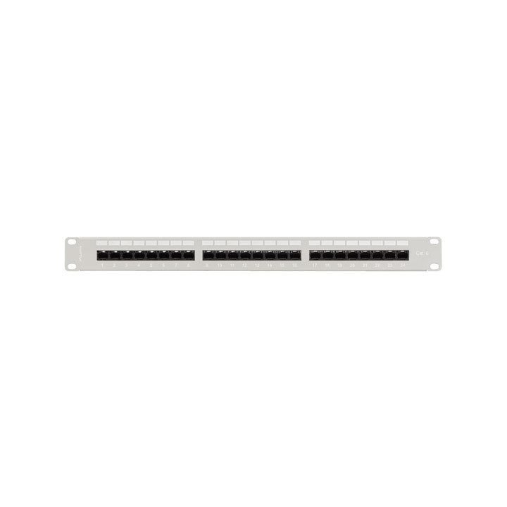 Пач панел Lanberg, 24 порта Cat.6 UTP 1U 19" - PPU6-1124-S