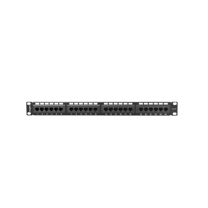 Пач панел Lanberg, 24 порта Cat.6 1U черен - PPU6-1024-B