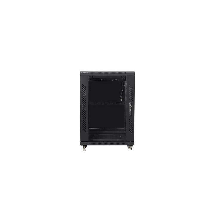 Комуникационен шкаф Lanberg 19" 15U 600x800, Free standing, Темпириран