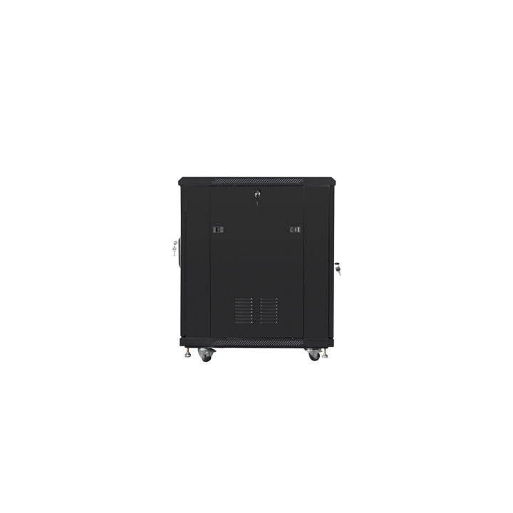 Комуникационен шкаф Lanberg 19" 15U 600x800, Free standing, Темпириран