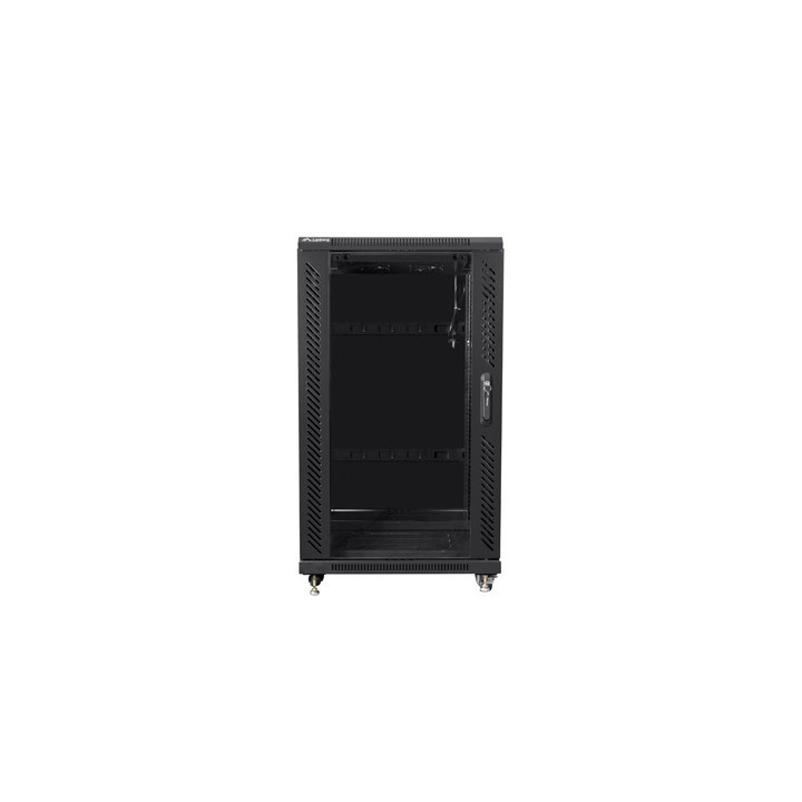 Комуникационен шкаф LANBERG 19" 22U 600x600, Free standing, Tempered g