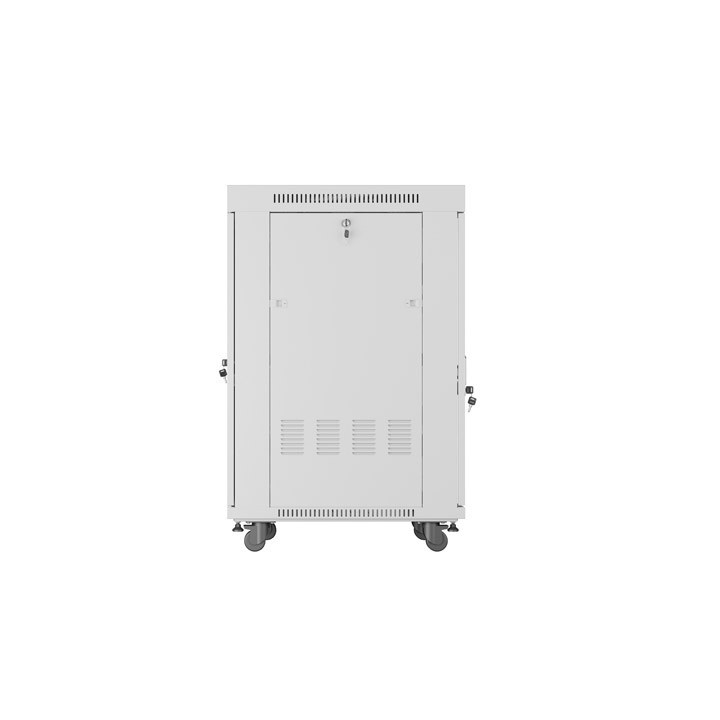 Комуникационен шкаф Lanberg 19" 22U 600x800, стъклена врата, сива - FF