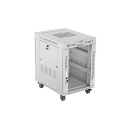 Комуникационен шкаф Lanberg 19" 15U Free Standing 600x800, сив, със ст