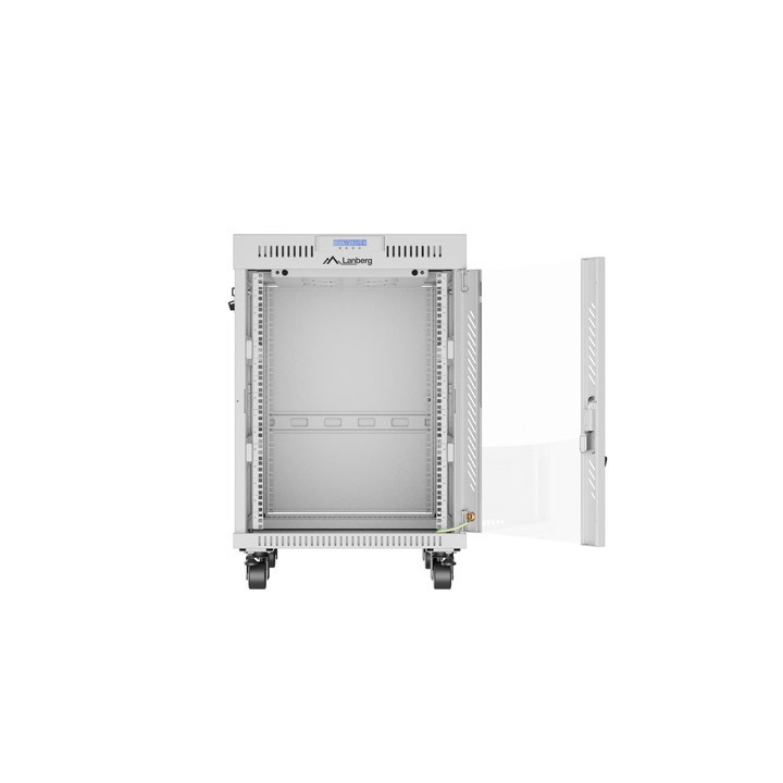 Комуникационен шкаф Lanberg 19" 15U Free Standing 600x800, сив, със ст