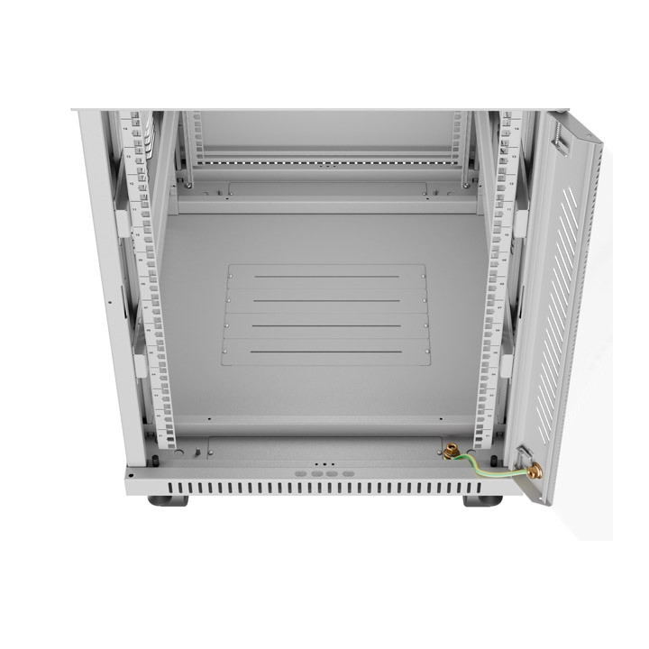 Комуникационен шкаф Lanberg 19" 15U Free Standing 600x800, сив, със ст