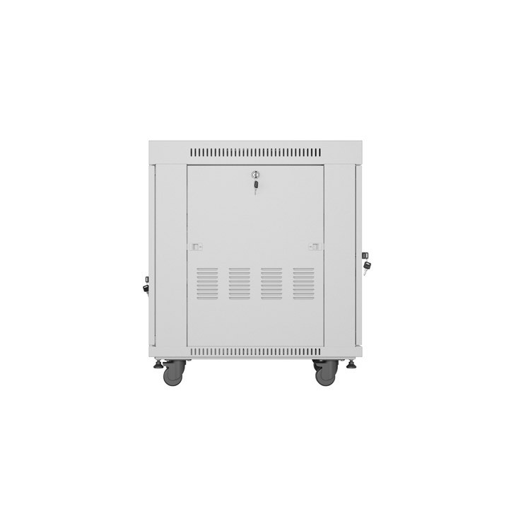 Комуникационен шкаф Lanberg 19" 15U Free Standing 600x800, сив, със ст
