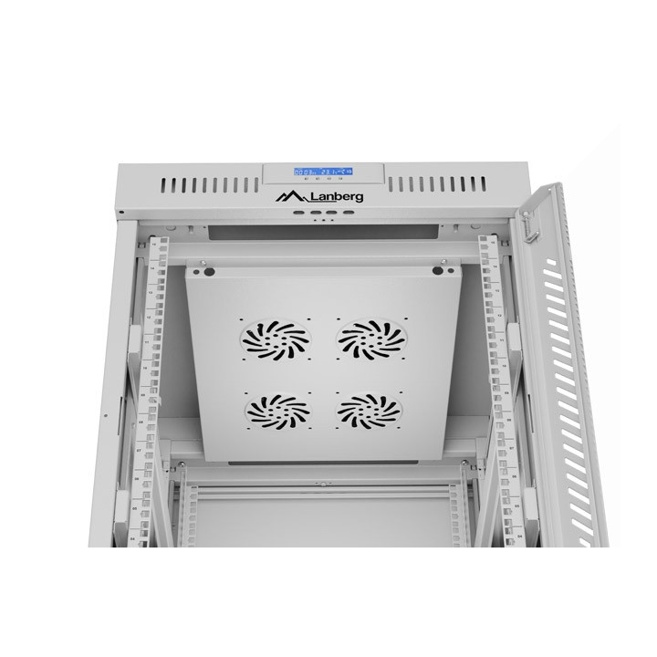 Комуникационен шкаф Lanberg 19" 15U Free Standing 600x800, сив, със ст