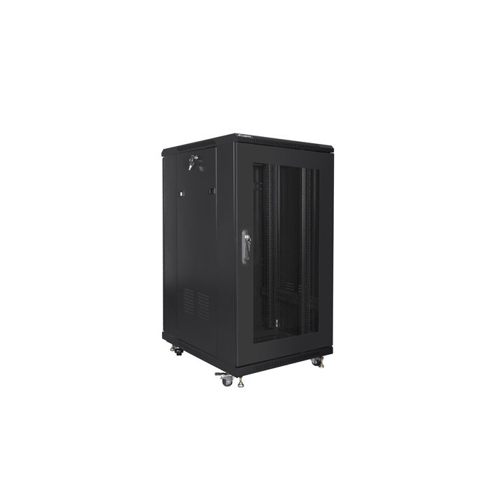 Комуникационен шкаф LANBERG 19" 22U 600x800, Free-standing, Mesh врата