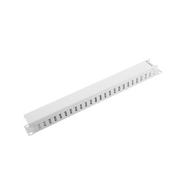Панел за управление на кабели Lanberg 19" тип A 1U, сив - AK-1201-S