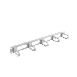 Панел за управление на кабели Lanberg 19", 5 пръстена, 1U, сив - AK-12