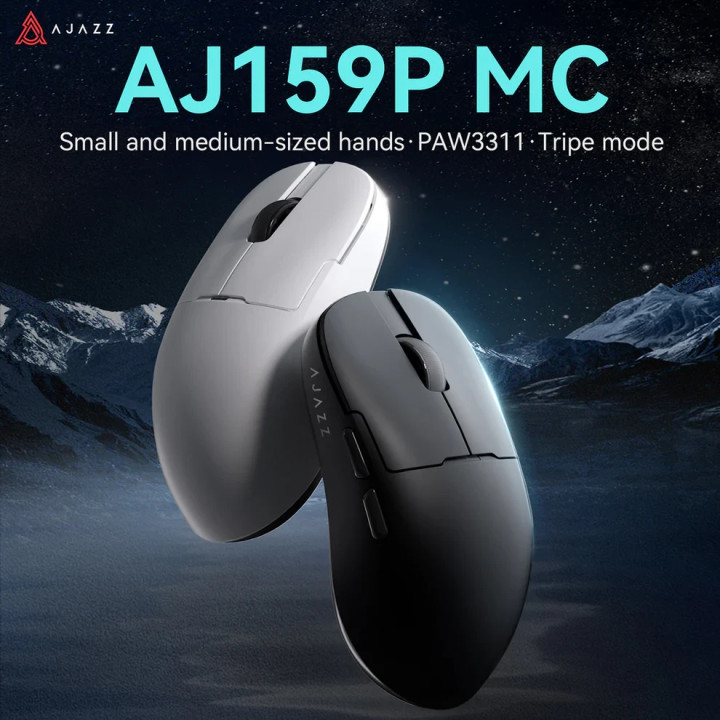 Безжична геймърска мишка Ajazz AJ159P MC, 26000 DPI, 1000Hz, PAW3395 с