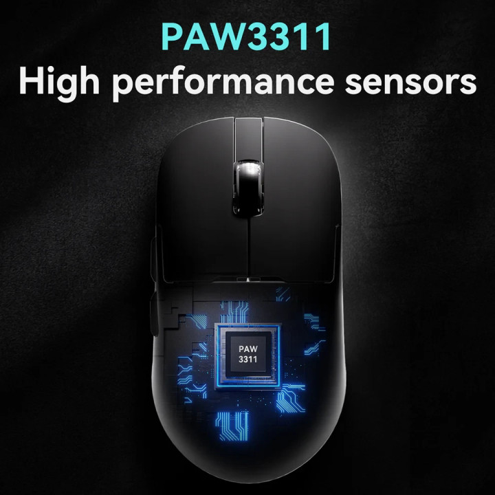 Безжична геймърска мишка Ajazz AJ159P MC, 26000 DPI, 1000Hz, PAW3395 с