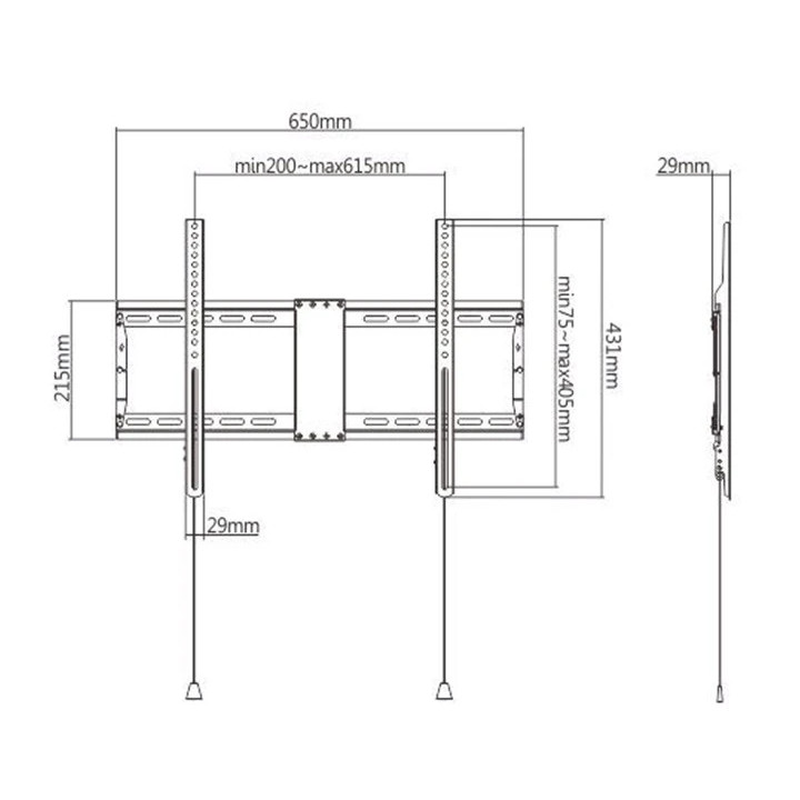 Стенна стойка Gembird WM-80F-01, 37"-80", 70kg