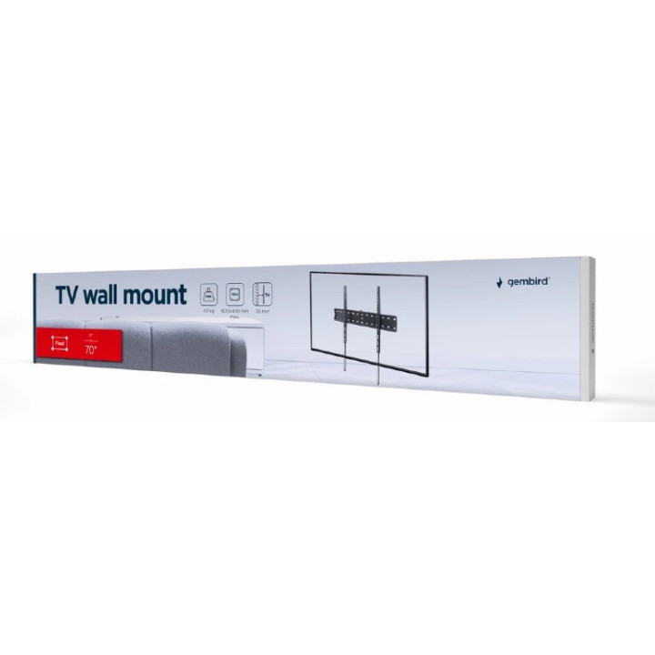 Стенна стойка за телевизор Gembird WM-70F-01, 37"-70", Фиксирана, 40 k