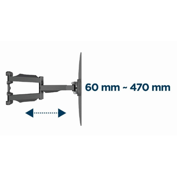 Стенна стойка за телевизор Gembird WM-58ST-01, 32"-58", регулируема, 3