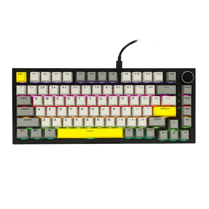 Механична геймърска клавиатура Ajazz AK820, 75%, Moon Switches Linear,