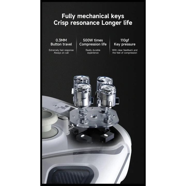 Bluetooth Геймпад Ajazz GP100, Безжичен, 13 бутона, 2 аналогови контро
