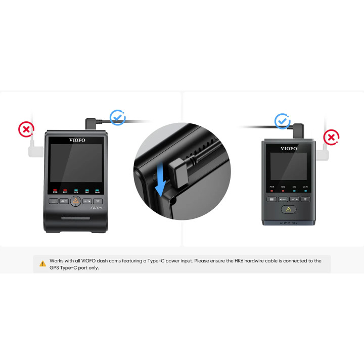 Инсталационен комплект VIOFO HK6, USB-C, Low Voltage Battery Protectio