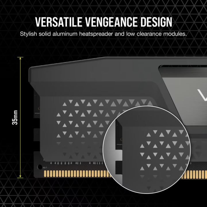 RAM памет CORSAIR VENGEANCE, 32GB (2x16GB) DDR5 6400MT/s CL32 - CMK32G