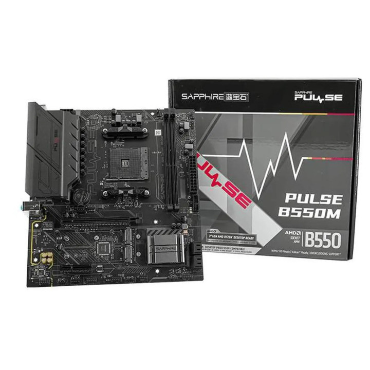 Дънна платка SAPPHIRE PULSE B550M, AM4, B550 чипсет - 52103-05-40G
