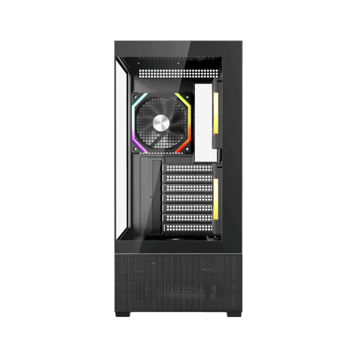 Кутия за компютър 1stPlayer Crystal Vision CV7, Middle Tower ATX, Черн