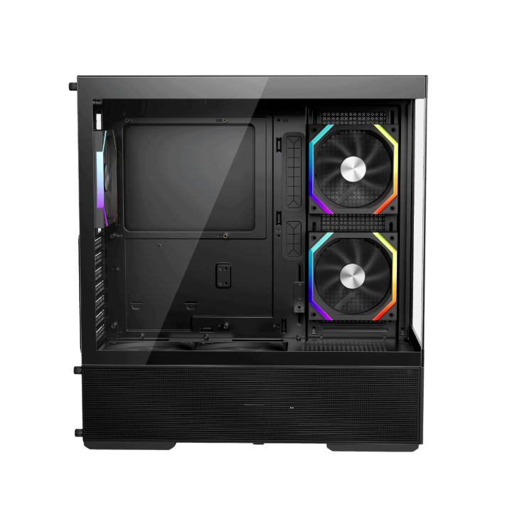 Кутия за компютър 1stPlayer Crystal Vision CV7, Middle Tower ATX, Черн