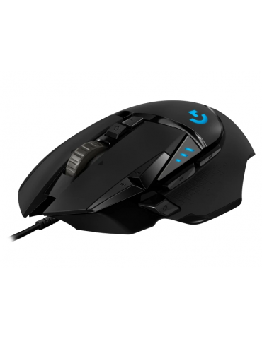 Геймърска мишка Logitech G502 Hero Special Edition, 16000dpi, USB, черен, 11 програмируеми бутона - 910-005730