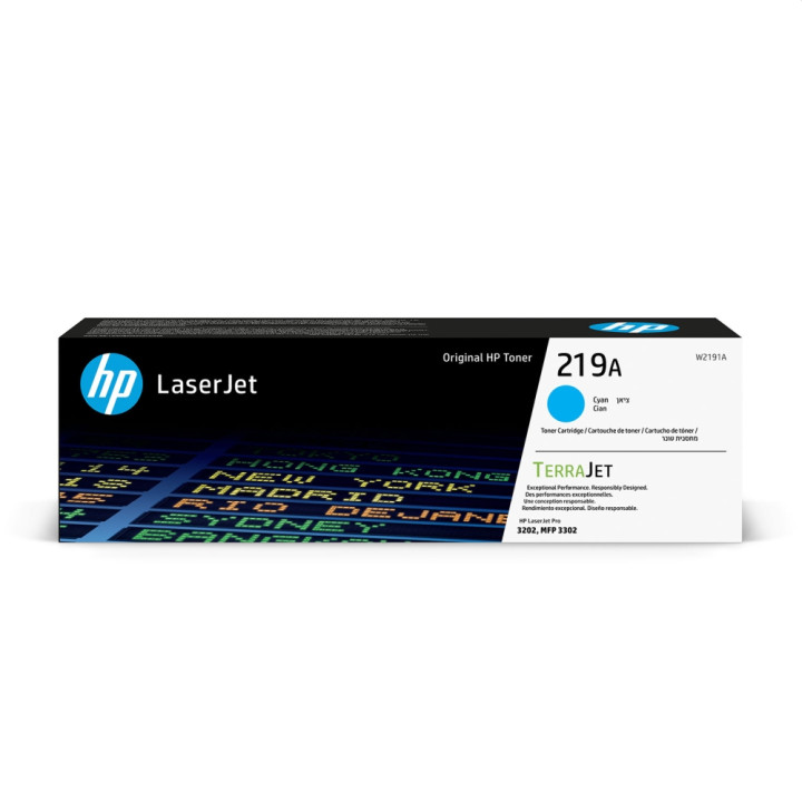 Оригинална тонер касета HP 219A Cyan, 1200 страници @ 5% покритие - W2