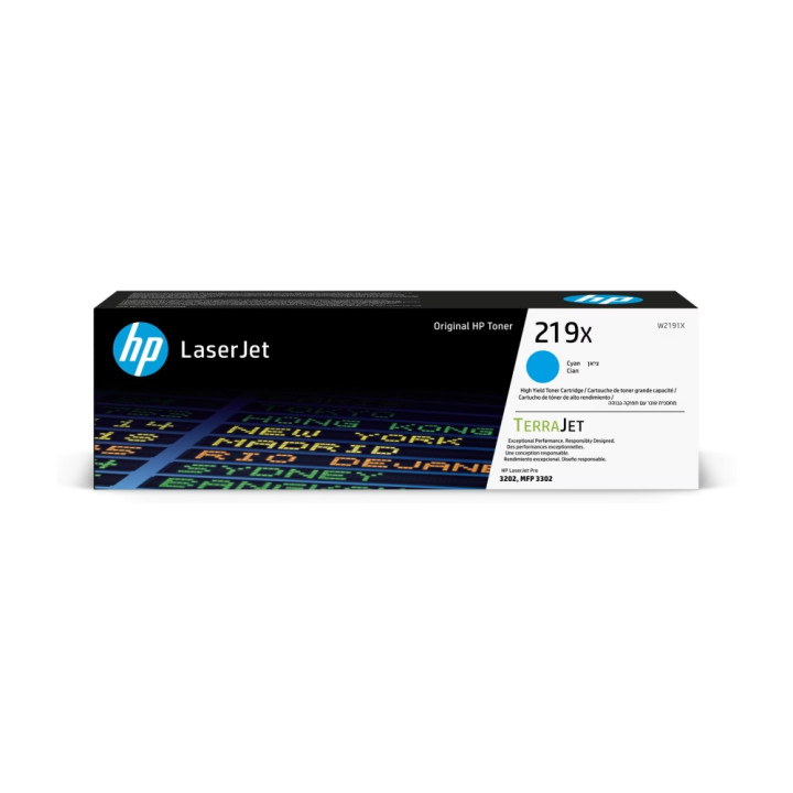 Оригинална тонер касета HP 219X, Cyan, Approx. 2 500 pages @ 5% averag