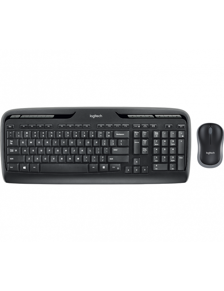 Безжичен комплект клавиатура и мишка Logitech MK330, черен - 920-003989