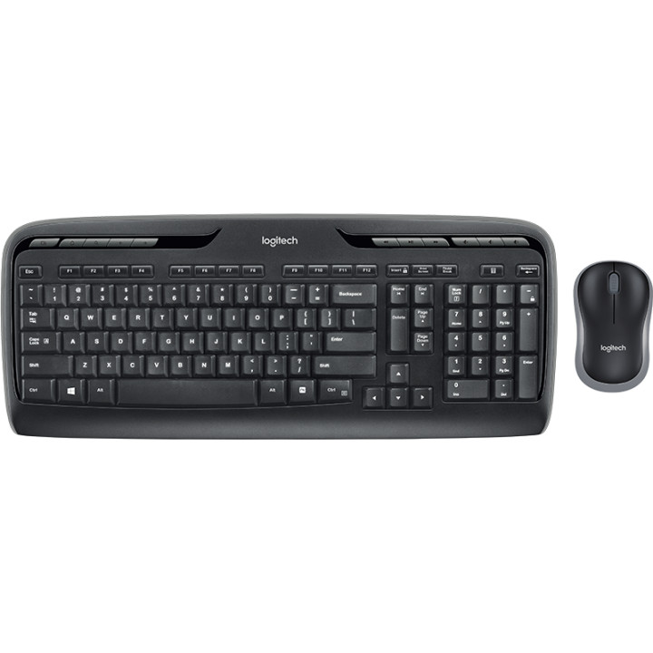 Безжичен комплект клавиатура и мишка Logitech MK330, черен - 920-003989