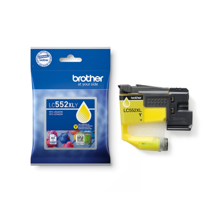 Оригинална мастилена касета Brother LC-552 XL, Yellow, 1500 страници -