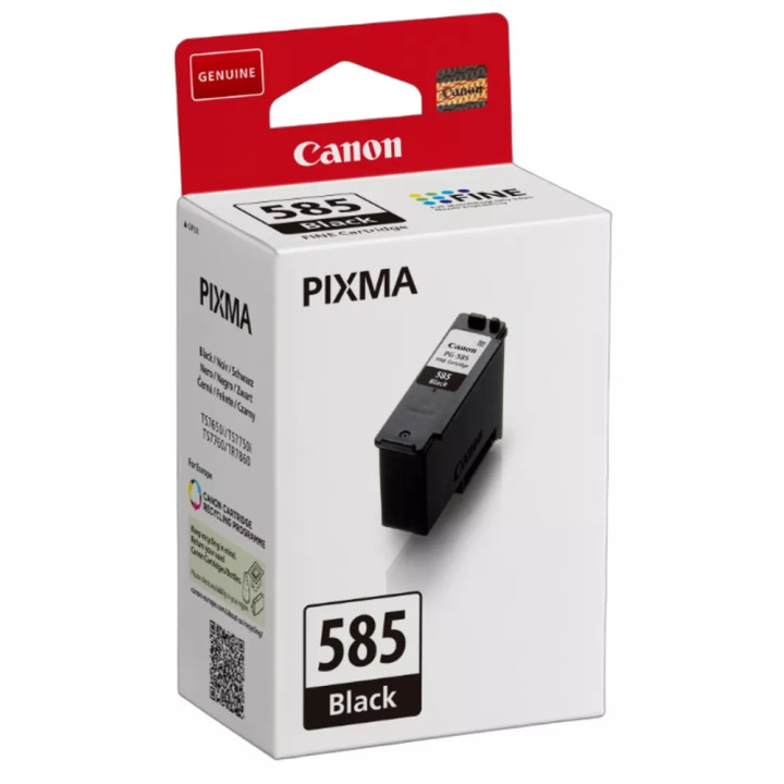 Оригинална мастилена касета Canon PG-585 BK, Black, До 180 страници - 