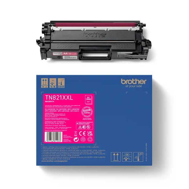 Тонер касета Brother TN-821XXLM, Magenta, до 12 000 страници - TN821XX