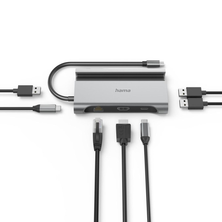 Докинг станция HAMA Connect2Mobile V2, USB-C 7 в 1 - HAMA-200143