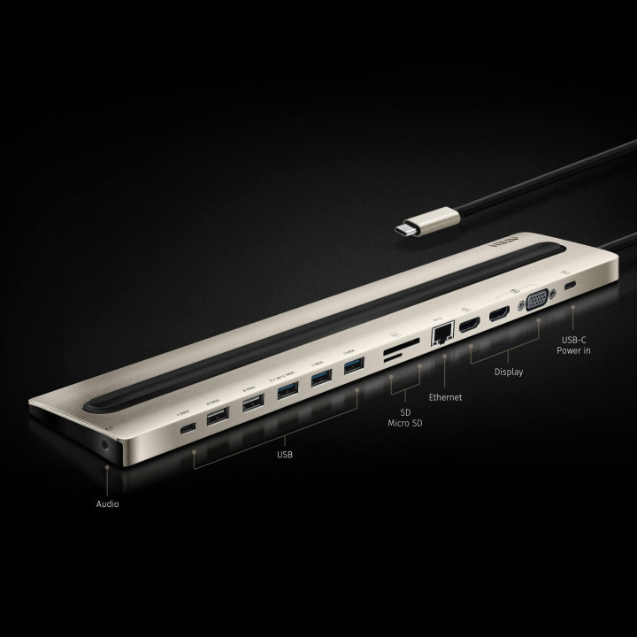 Докинг станция ATEN UH3237, USB-C, VGA, HDMI, SD, MicroSD, Gigabit LAN