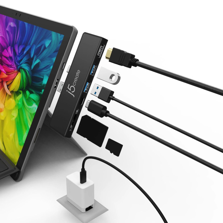 Докинг станция j5create ULTRADRIVEMINIDOCK, 7 портова (HDMI, SD, Micro