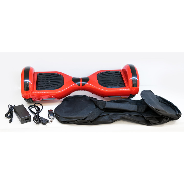 Ховърборд/Самобалансиращ се електрически скутер Hoverboard, червен с подарък чанта и дистанционно управление