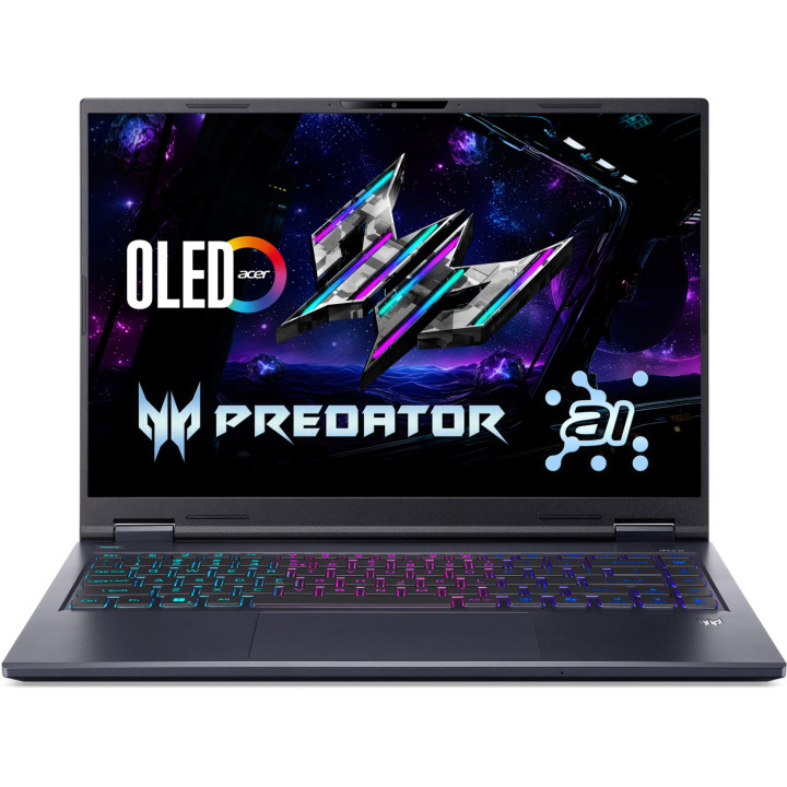 Лаптоп ACER Predator Helios Neo 14 AI PHN14-71-789G, 14.5" WQXGA 165Hz, Intel Core Ultra 7 255H, RTX 5060 8GB, 16GB LPDDR5X, 1TB