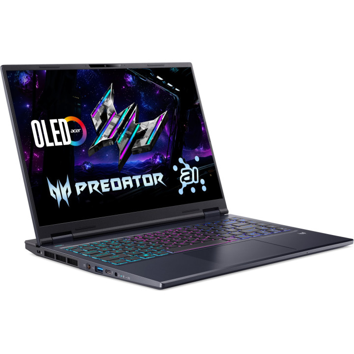Лаптоп ACER Predator Helios Neo 14 AI PHN14-71-789G, 14.5" WQXGA 165Hz, Intel Core Ultra 7 255H, RTX 5060 8GB, 16GB LPDDR5X, 1TB