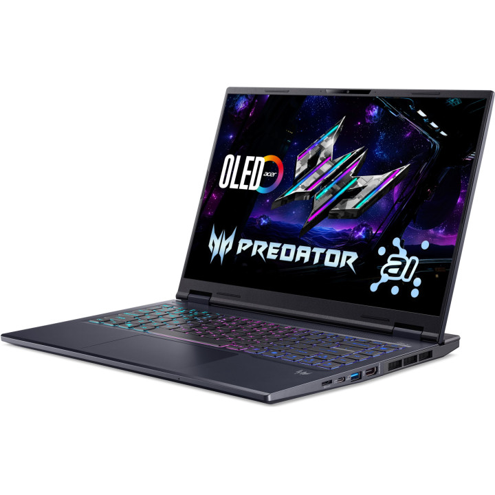 Лаптоп ACER Predator Helios Neo 14 AI PHN14-71-789G, 14.5" WQXGA 165Hz, Intel Core Ultra 7 255H, RTX 5060 8GB, 16GB LPDDR5X, 1TB