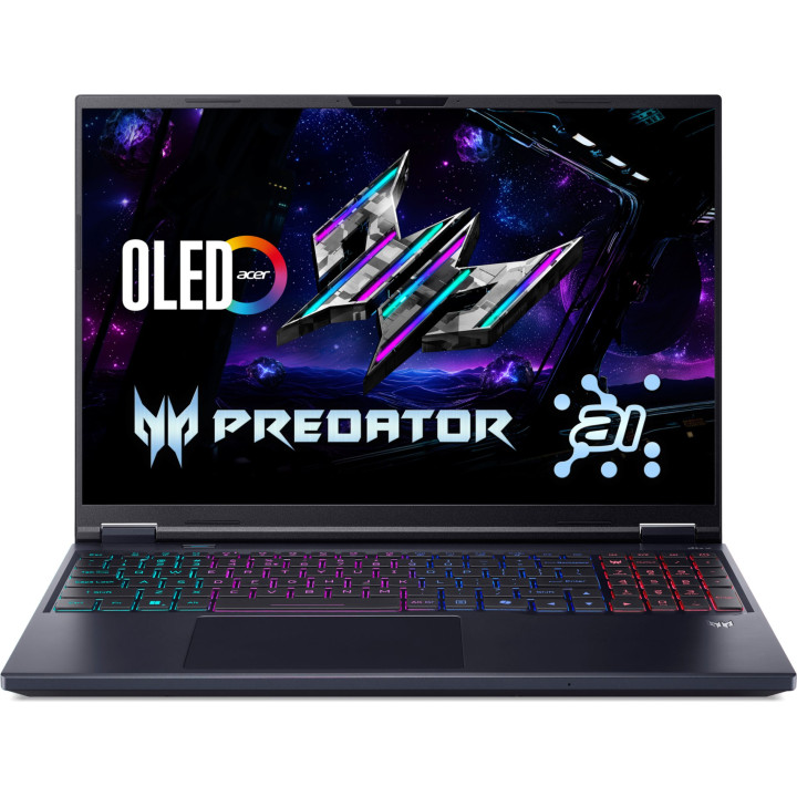 Лаптоп ACER Predator Helios Neo 16 AI PHN16-73-9649, 16" WQXGA 240Hz, Intel Core Ultra 9 275HX, RTX 5070 Ti 12GB, 16GB DDR5 6400