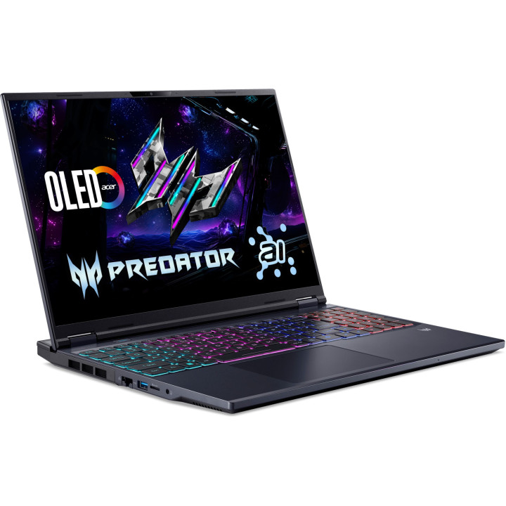 Лаптоп ACER Predator Helios Neo 16 AI PHN16-73-75H7, 16" WQXGA 180Hz, Intel Core Ultra 7 255HX, RTX 5060 8GB, 64GB DDR5, 1TB SSD