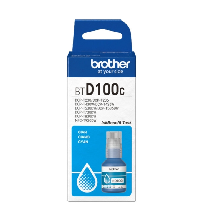 Консуматив Brother BT-D100C, Cyan мастило, 48.8ml, 5000 страници - BTD100C - 2