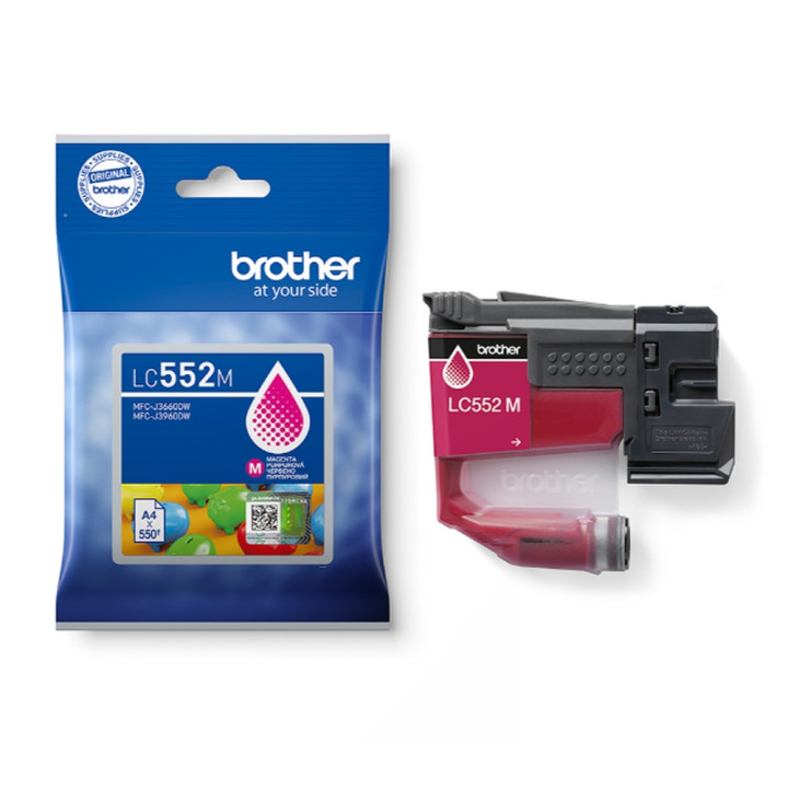 Мастилена касета  Brother LC552M, Magenta, 550 страници - 1